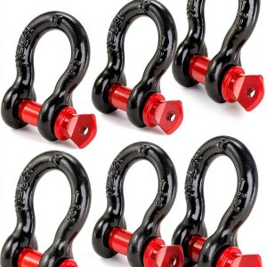 Bekith Carbon Steel D Ring Shackles for ATV UTV Trucks-0