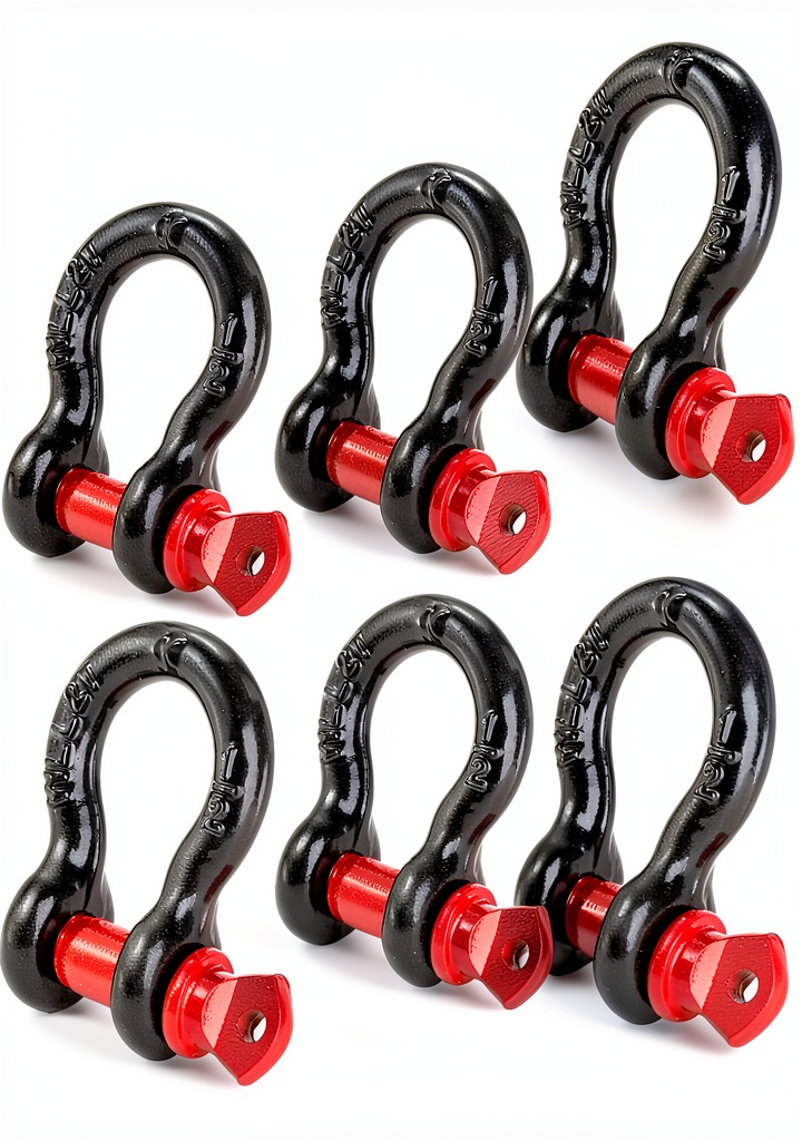 Installing Bekith Carbon Steel D Ring Shackles for ATV UTV Trucks on a wooden workbench