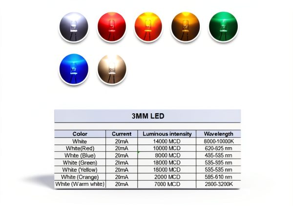 YUNKE DIANZI 3mm 5mm LED Lights 100 Pcs Colors-2