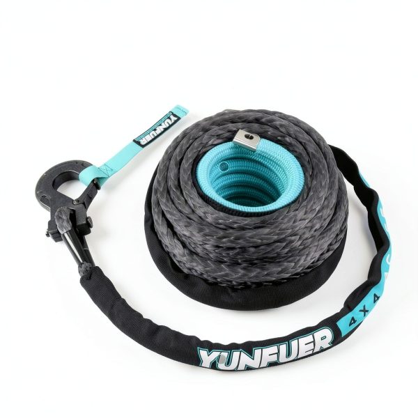 YUNFUER Winch Rope 32000 LBS Polyethylene Gray-2