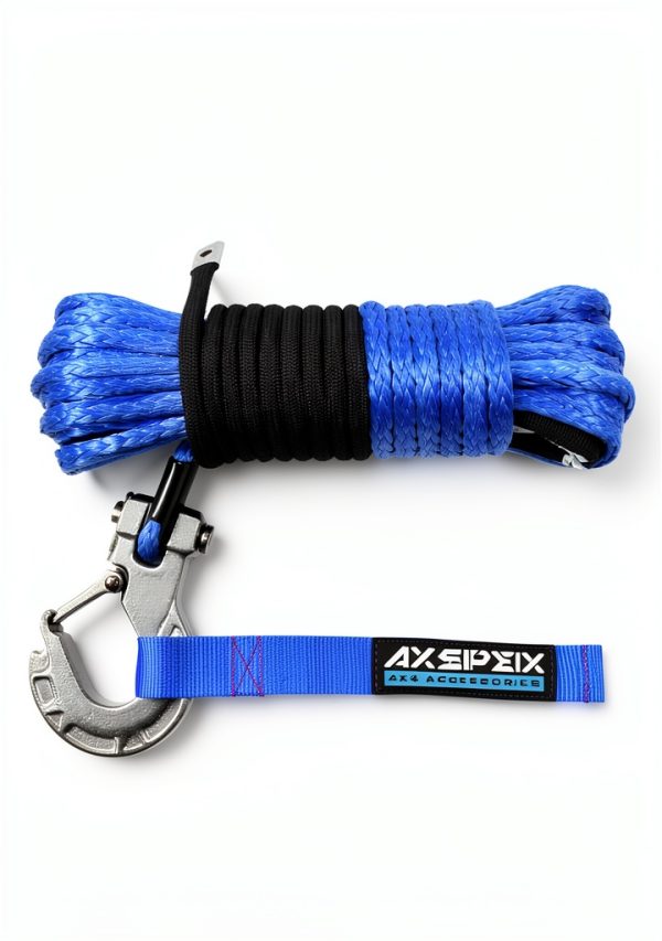 AXSIPEIX Winch Rope Kit Blue 1/4x50ft-3