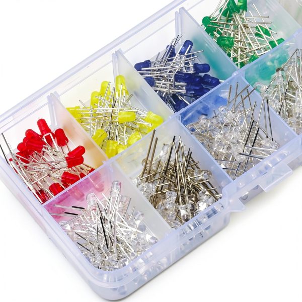yoeruyo 3mm LED Diode Lights 300Pcs DIY Electronics Kit-5