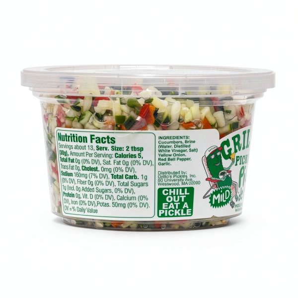 Grillo's Pickles Sweet Relish 14oz Gluten Free-1