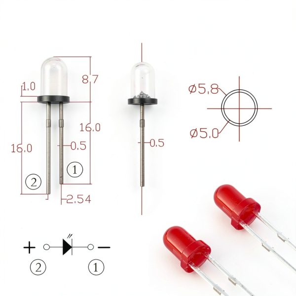 yoeruyo 5mm LED Diode Lights Assorted Kit DIY Electronics-4