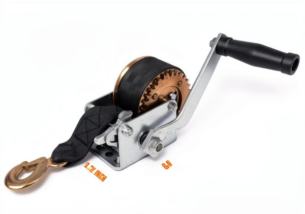 Jack Boss Hand Winch 1200 lbs Black Portable-1