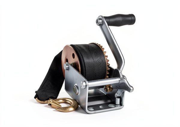 Jack Boss 800lb Hand Winch Black Steel Design-6