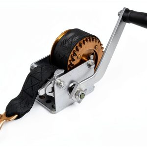 Jack Boss 800lb Hand Winch Black Steel Design-0