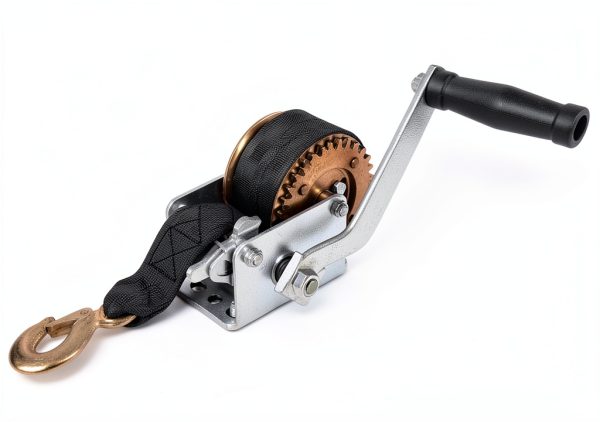 Jack Boss 800lb Hand Winch Black Steel Design-1