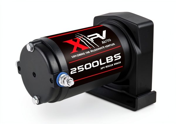 XPV AUTO 2500lb Steel Cable Winch Black-1