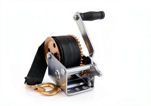 Jack Boss 800lb Hand Winch Black Steel Design-3