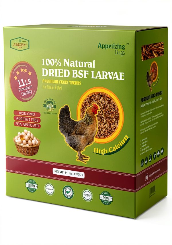 Black Soldier Fly Larvae 11 lb Dried – Amzey High‑Calcium Pet Treats-5