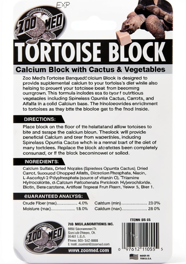 Zoo Med Tortoise Cacium Banquet Block Cactus Vegetables Calcium Treat-1