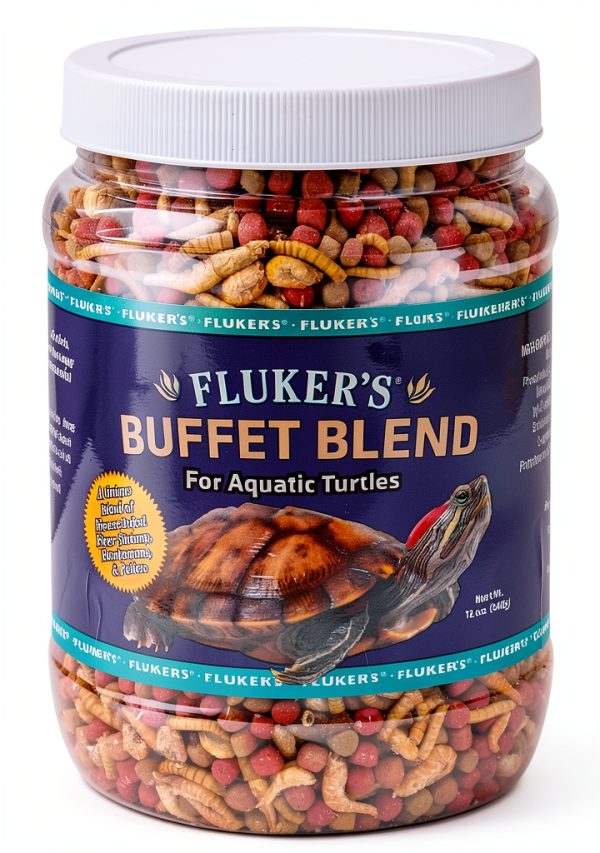 Flukers 70131 Buffet Blend Aquatic Turtle Food 12oz Premium Formula-0
