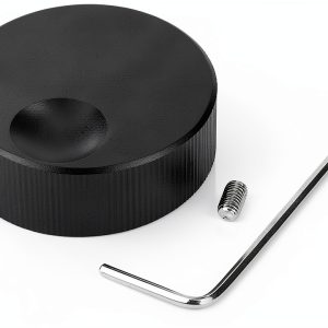 Hapivida Aluminum Volume Knob for Guitar Amps, Black Solid Control-0