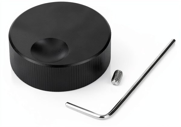 Hapivida Aluminum Volume Knob for Guitar Amps, Black Solid Control-0